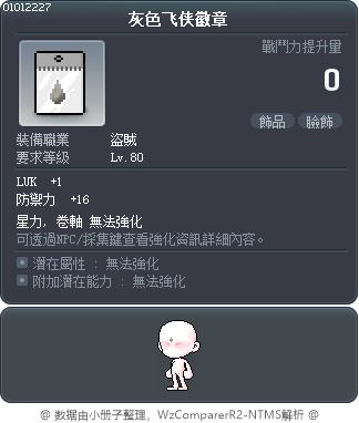 灰色飞侠徽章 Tooltip