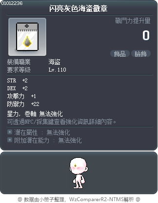 闪亮灰色海盗徽章 Tooltip