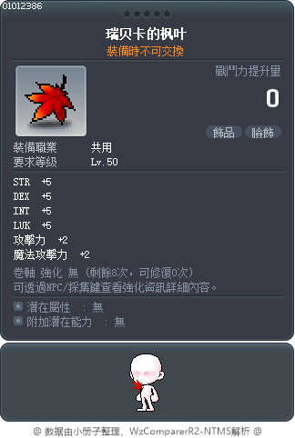 瑞贝卡的枫叶 Tooltip