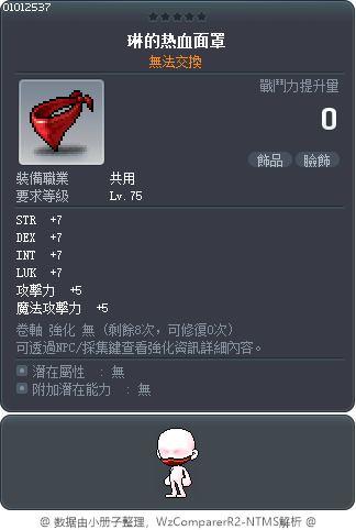 琳的热血面罩 Tooltip