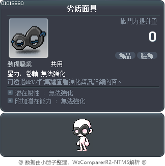 廉價面具 Tooltip