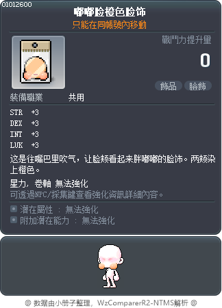 嘟嘟脸橙色脸饰 Tooltip