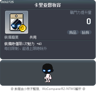 卡里亚恩妆容 Tooltip