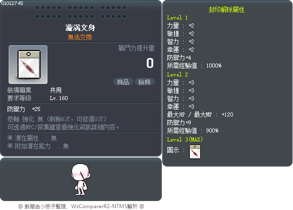 漩涡文身 Tooltip