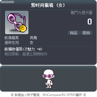紫时尚猫镜 Tooltip