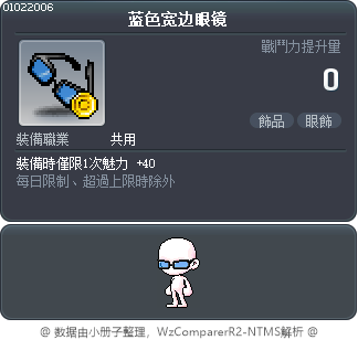 蓝色宽边眼镜 Tooltip