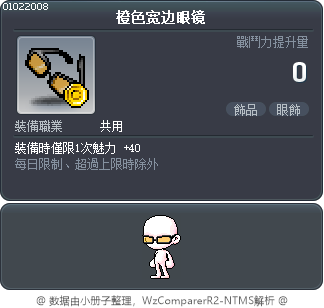 橙色宽边眼镜 Tooltip