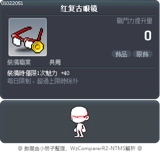 红复古眼镜 Tooltip