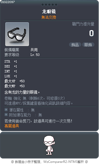 龍眼鏡 Tooltip