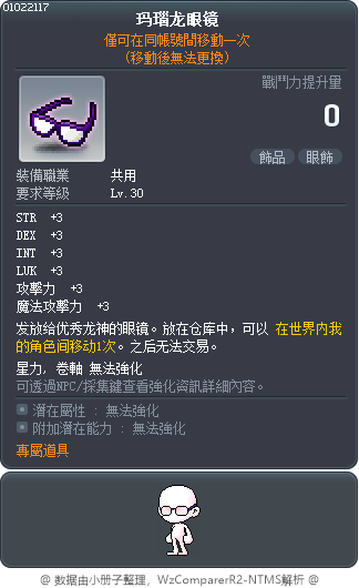 歐尼斯龍的眼鏡 Tooltip