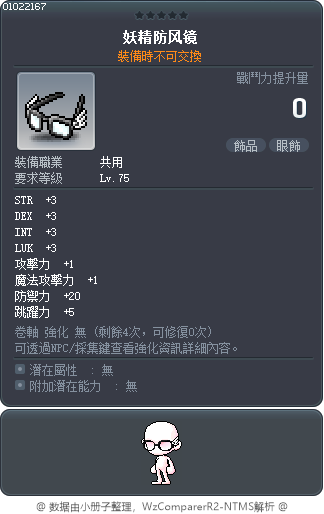 妖精防风镜 Tooltip