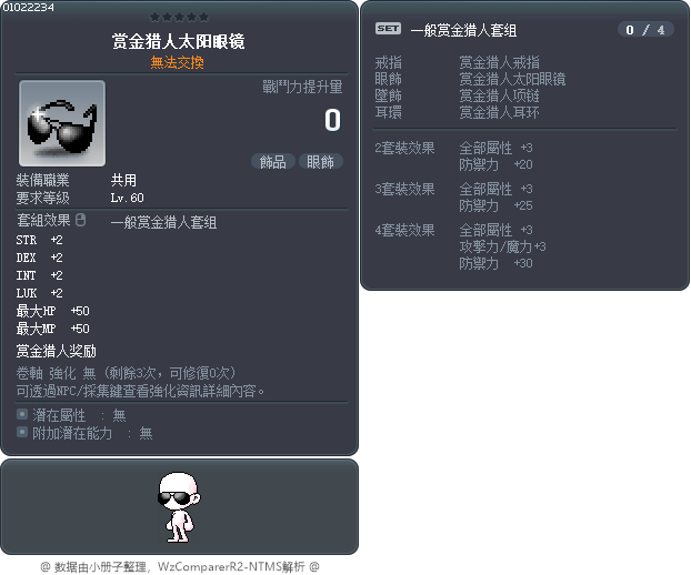 赏金猎人太阳眼镜 Tooltip