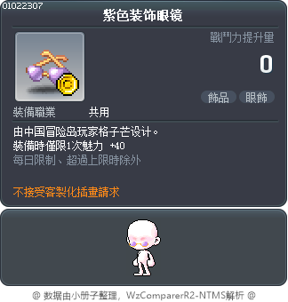 紫色装饰眼镜 Tooltip