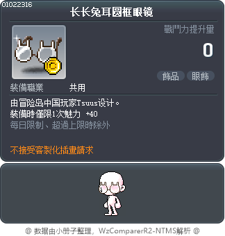 长长兔耳圆框眼镜 Tooltip