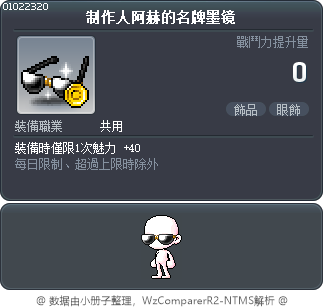 制作人阿赫的名牌墨镜 Tooltip