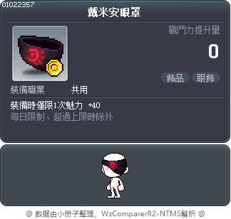 戴米安眼罩 Tooltip