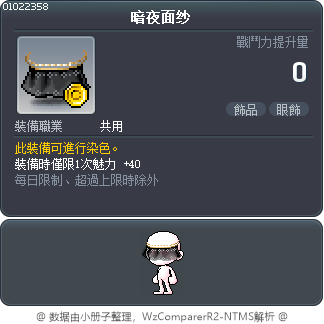 暗夜面纱 Tooltip