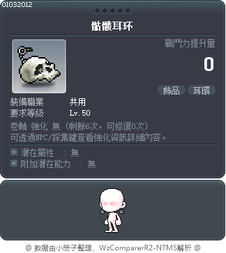 骷髅耳环 Tooltip