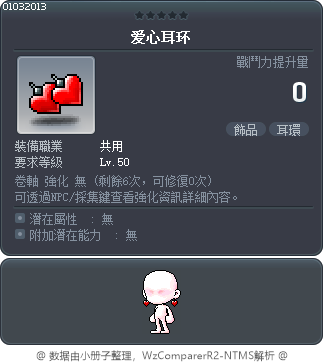 愛心耳環 Tooltip