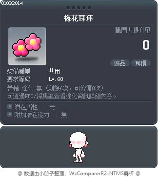 梅花耳环 Tooltip