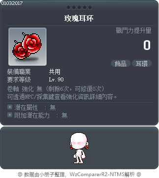 玫瑰耳环 Tooltip