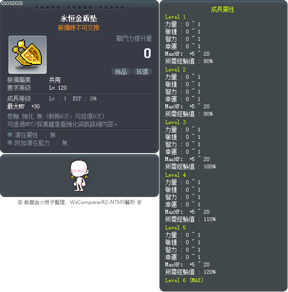 永恒金盾坠 Tooltip