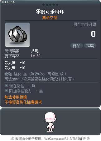 零度可乐耳环 Tooltip