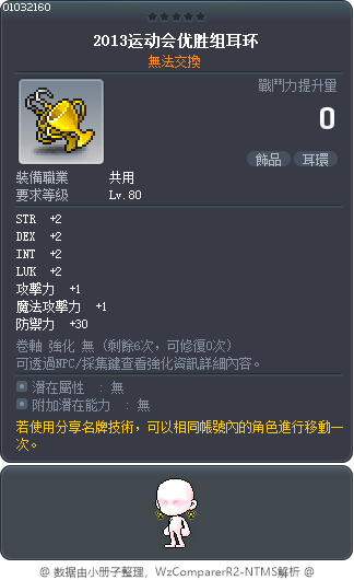 2013运动会优胜组耳环 Tooltip