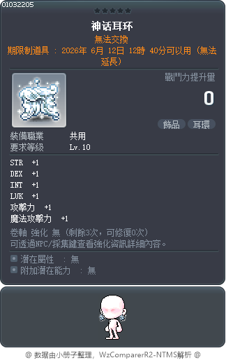 神話耳環 Tooltip