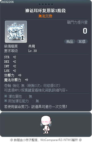 神话耳环复原第1阶段 Tooltip