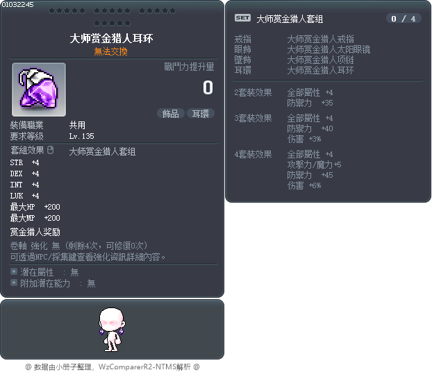 大师赏金猎人耳环 Tooltip