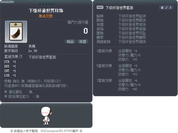 下级环游世界耳饰 Tooltip