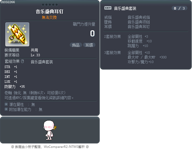 音乐盛典耳钉 Tooltip