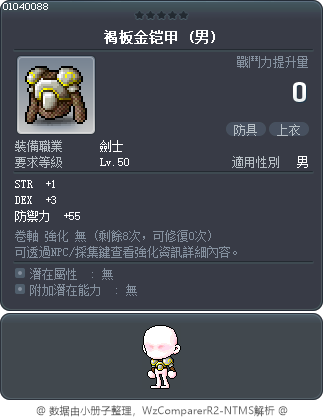 褐板金铠甲 Tooltip