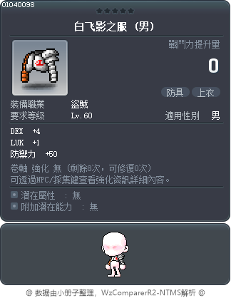 白飞影之服 Tooltip