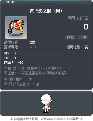 黄飞影之服 Tooltip
