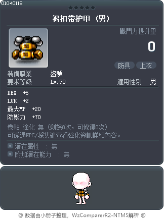褐扣带护甲 Tooltip