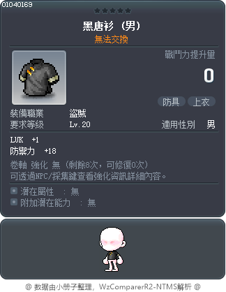 黑唐衫 Tooltip