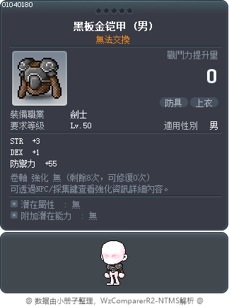 黑板金铠甲 Tooltip