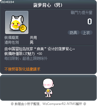 菠萝背心 Tooltip