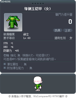 绿钢玉铠甲 Tooltip