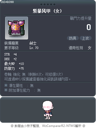 紫暴风甲 Tooltip
