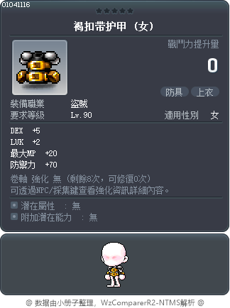 褐扣带护甲 Tooltip
