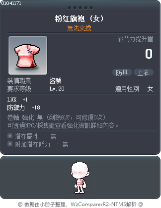 粉红旗袍 Tooltip