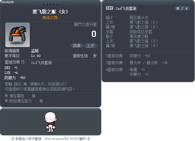 黑飞影之服 Tooltip