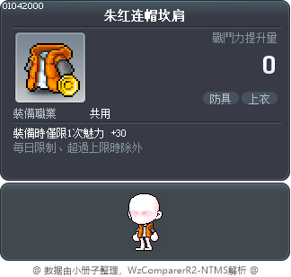 朱红连帽坎肩 Tooltip
