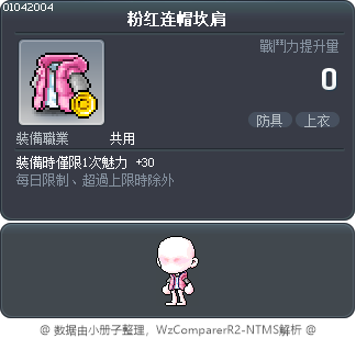 粉红连帽坎肩 Tooltip