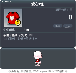 爱心T恤 Tooltip