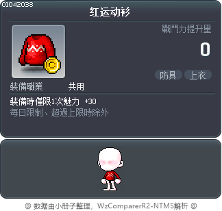 红运动衫 Tooltip