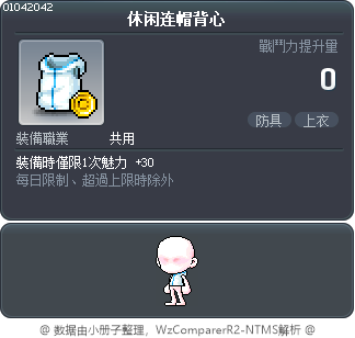 休闲连帽背心 Tooltip